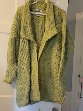 Irish Wool Sweater Coat